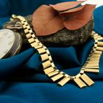 Gouden Cleopatra collier | 43,5 cm (schakelketting), Sieraden, Tassen en Uiterlijk, Kettingen, Ophalen of Verzenden, Gebruikt
