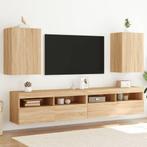 vidaXL Tv-wandmeubels 2 st 40,5x30x60 cm hout sonoma, Huis en Inrichting, Kasten | Televisiemeubels, Verzenden, Nieuw, Overige houtsoorten