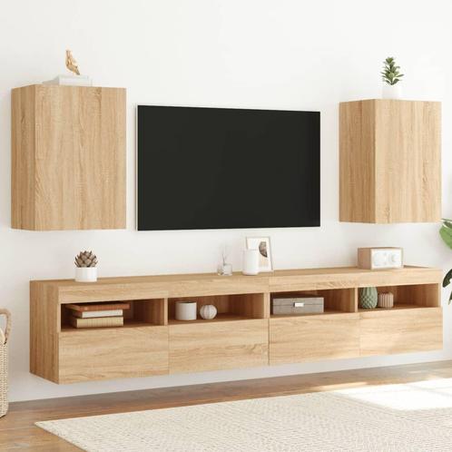 vidaXL Tv-wandmeubels 2 st 40,5x30x60 cm hout sonoma, Huis en Inrichting, Kasten | Televisiemeubels, Nieuw, Overige houtsoorten