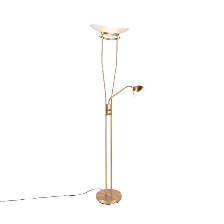 Moderne vloerlamp brons incl. LED en dimmer - Lexus, Huis en Inrichting, Lampen | Vloerlampen, Nieuw, Overige materialen, 150 tot 200 cm