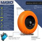 MASKO® PU Kruiwagenwiel Massief Rubber 4.80/4.00-8 Ø 390mm i, Verzenden, Nieuw