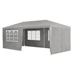 Partytent met zijwanden 3x6 m - grijs, Verzenden, Nieuw