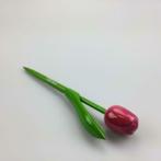 Houten tulp pen roze-rood