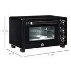 TRUUSK Mini-oven 21L Met 1 Draadframe En 1 Bakplaat 3 Kookst, Verzenden, Nieuw