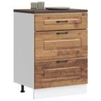 vidaXL Keuken onderkast Kalmar bewerkt hout oud houtkleurig, Huis en Inrichting, Keuken | Keukenelementen, Verzenden, Nieuw, Bruin