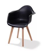Keeve Stoel | Hout & Kunststof | 61x61,5x83cm | Zwart, Verzenden, Nieuw in verpakking