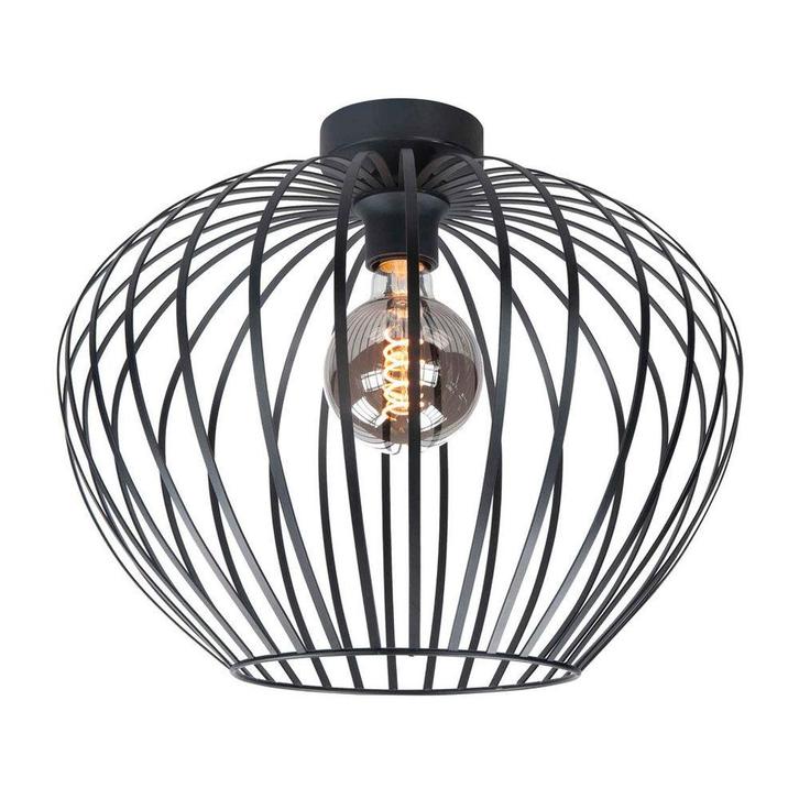 Highlight | Plafondlamp | E27 fitting | 50cm | Mela | Zwart, Huis en Inrichting, Lampen | Plafondlampen, Nieuw, Metaal, Ophalen of Verzenden