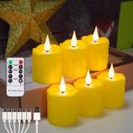 Set van 6 Oplaadbare LED Kaarsen – Afstandsbedieningen Timer, Verzenden, Nieuw