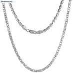 Zilveren ketting koningsschakel 60 cm 3.6 mm breed, Sieraden, Tassen en Uiterlijk, Kettingen, Verzenden, Nieuw, Zilver