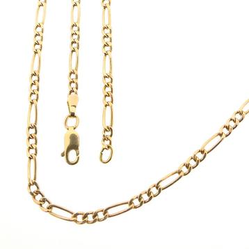 Gouden Figaro schakel ketting | 61 cm (heren ketting) beschikbaar voor biedingen