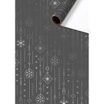 Kerst Inpakpapier Zilver/Grijs Sneeuw, Ophalen of Verzenden, Nieuw