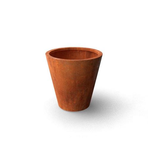 Geroba conische plantenbak Conica B2 800x800mm - Cortenstaal, Tuin en Terras, Bloembakken en Plantenbakken, Nieuw, Verzenden