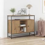 vidaXL Dressoir artisanaal eikenkleurig 100 x 35 x 80 cm, Huis en Inrichting, Kasten | Dressoirs, Verzenden, Nieuw, Overige houtsoorten