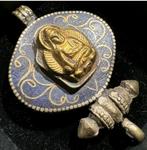 Zeer verfijnd Gau tibetano - Zilver, Lapis Lazuli - Tibet -