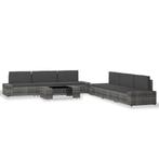 vidaXL 7-delige Loungeset poly rattan grijs, Nieuw, Loungeset, 7 zitplaatsen, Verzenden