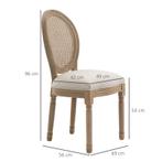 TRUUSK Set Van 2 Eetkamerstoelen, Weens Geweven, Massief Hou, Huis en Inrichting, Stoelen, Verzenden, Nieuw