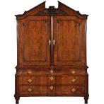 Strak Hollands Kabinet met fronton overgangsperiode ca 1800, Antiek en Kunst, Ophalen of Verzenden