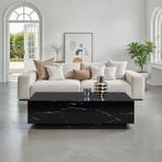 Salontafel Lasley met voet, draagkracht 45 kg - Marmerlook z, Verzenden, Nieuw