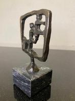 Beeld, Lavorare insieme - 13 cm - Brons, Marmer