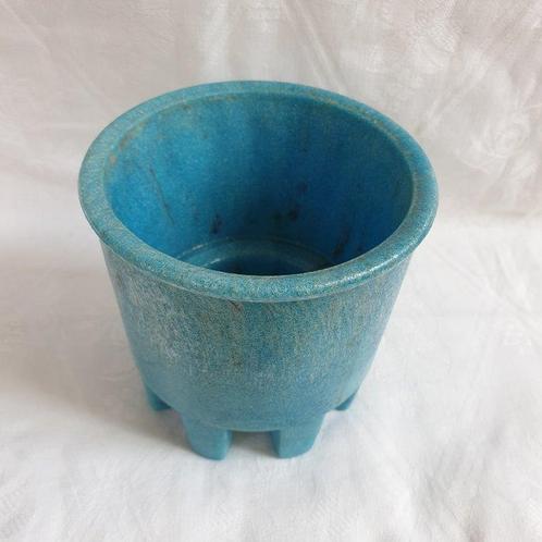 Art Deco Tegel - Copier graniver cactuspot blauw -, Antiek en Kunst, Antiek | Glas en Kristal