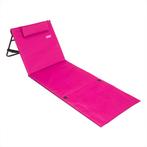 Strandmat met Rugleuning en Kussen 158cm x 56cm roze, Verzenden, Nieuw
