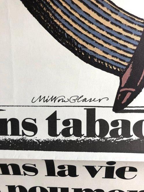 Milton Glaser - Milton Glaser - Sans tabac prenons la vie à, Antiek en Kunst, Kunst | Tekeningen en Foto's