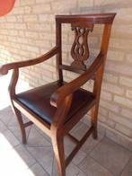 Fauteuil - Hout, Leder