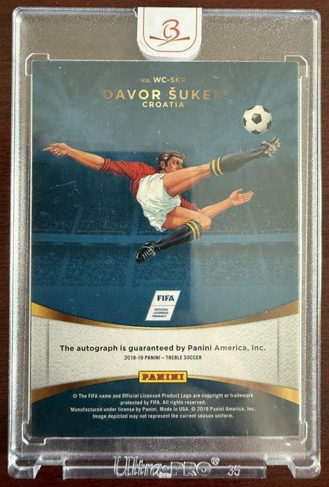 2018/19 Panini Treble Soccer Davor Šuker WC-SKP Gesigneerde, Verzamelen, Stickers