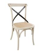 Houten Stoel | Inclusief Gekruiste Rugleuning (2 stuks), Verzenden, Nieuw in verpakking