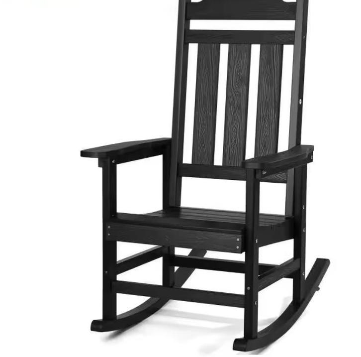 Zwarte Outdoor Schommelstoel met Rugleuning voor Tuin, Tuin en Terras, Tuinstoelen, Nieuw, Verzenden