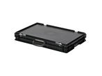 Koffer - 600 x 400 x H 90 mm - zwart - stapelbak met deksel, Ophalen of Verzenden, Nieuw