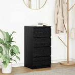 vidaXL Dressoir 37,5x35x76 cm spaanplaat zwart eikenkleurig, Huis en Inrichting, Kasten | Dressoirs, Minder dan 50 cm, Verzenden