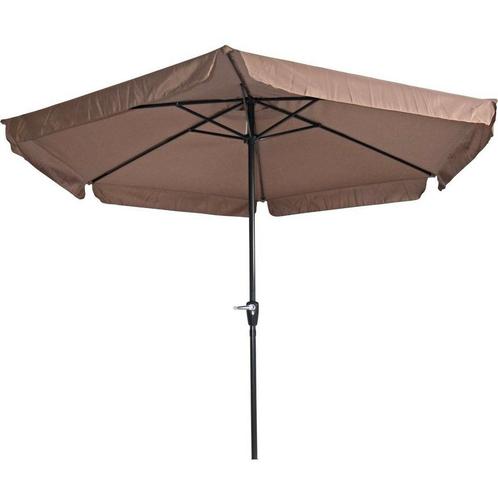 Gemini parasol met volant taupe 3 m, Huis en Inrichting, Stoelen, Nieuw, Ophalen of Verzenden