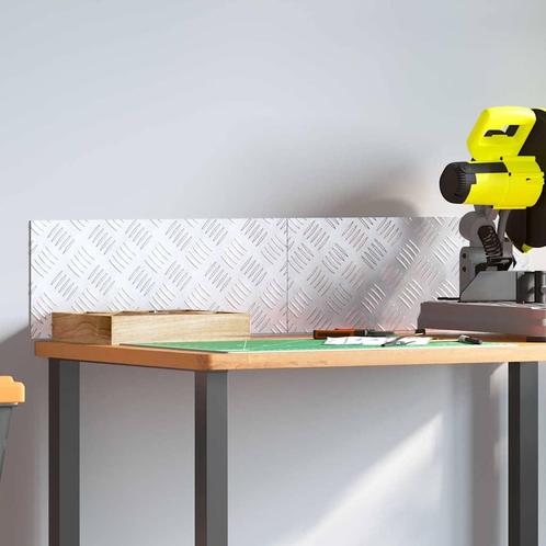 vidaXL Checker Plaat 2 pcs Zilver 50 x 20 cm Aluminium, Doe-het-zelf en Verbouw, Ladders en Trappen, Nieuw, Verzenden