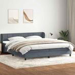vidaXL Boxspringbed met matrassen 180x220 cm fluweel, Huis en Inrichting, Slaapkamer | Bedden, Verzenden, Nieuw, Grijs, Stof