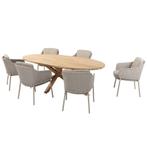 Eros Prado ellips dining tuinset teak 240x115xH75 cm 7, Tuin en Terras, Tuinsets en Loungesets, Ophalen of Verzenden, Nieuw