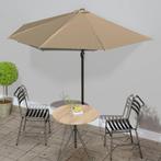 vidaXL Balkonparasol half met aluminium paal 300x155 cm, Tuin en Terras, Parasols, Verzenden, Nieuw