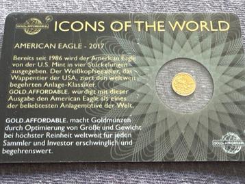 Rwanda. 10 Francs 2017 American Eagle - 1/200 oz (.999) beschikbaar voor biedingen