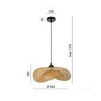 BOHO hanglamp Brugia M Ø50cm Naturel Bamboe - E27 fitting.., Ophalen of Verzenden, Nieuw