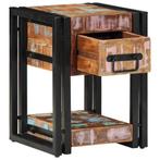vidaXL Nachtkastje Multikleur 30 x 30 x 40 cm massief, Huis en Inrichting, Minder dan 45 cm, Verzenden, Nieuw, Minder dan 55 cm