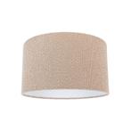 Stoffen lampenkap beige met teddy stof 35/35/20, Huis en Inrichting, Lampen | Lampenkappen, Bruin, Verzenden, Rond, Nieuw