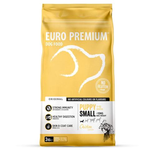 Euro-Premium Puppy Small Kip - Rijst 3 kg, Dieren en Toebehoren, Dierenvoeding, Verzenden