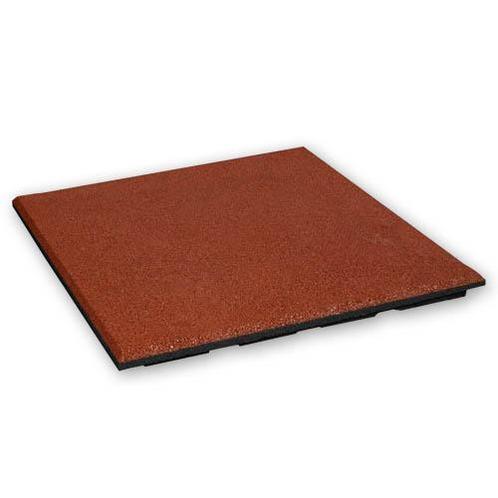 Rubber tegel 30 mm - 50 x 50 cm - Rood, Tuin en Terras, Tegels en Klinkers, Verzenden