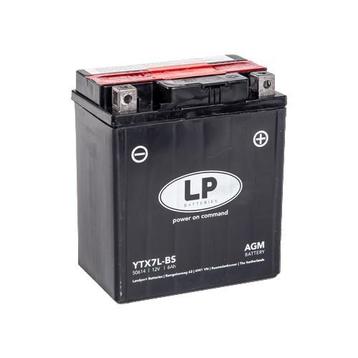 LP YTX7L-BS 12 volt 6,0 ah AGM motor accu (50614 - MA