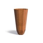 Cortenstaal bloempot Facet Ø60x120cm - Met bodem, Rond, Nieuw, Metaal, 60 tot 100 cm