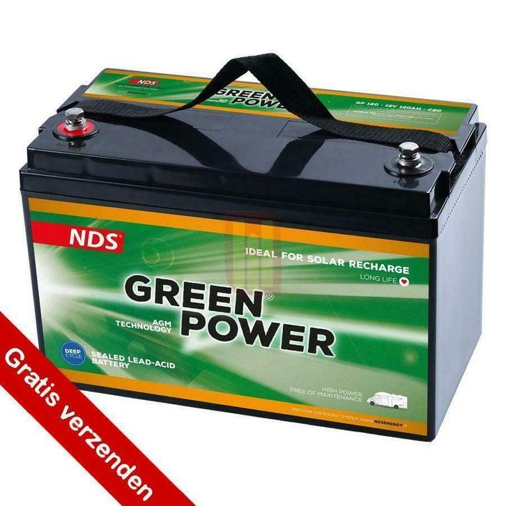 NDS GREENPOWER Service Accu AGM 12V 120Ah GP 120, Caravans en Kamperen, Camper-accessoires, Nieuw, Ophalen of Verzenden