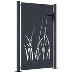 Stalen Tuinpoort met Grasdesign - Tweedekansje voor jouw..., Tuin en Terras, Tuinhekken en Hekwerk, Met poort, Nieuw, Ophalen of Verzenden