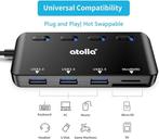 Hub met kaartlezer – 3 poorten en SD/microSD – USB - Plug, Verzenden, Nieuw