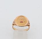 Zonder minimumprijs - Ring - 18 karaat Geel goud Robijn -, Nieuw