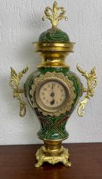 Vaasklok - Art Nouveau Brons, Aardewerk, Glas - 1850-1900 -, Antiek en Kunst, Antiek | Klokken
